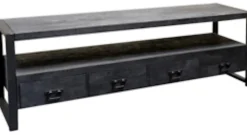 Mangohoutonline Mangohouten TV Meubel Britt Black 180 cm Mahom