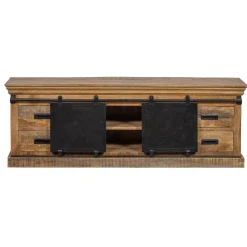 Mangohoutonline Mangohouten TV Meubel Portland 260 cm Mahom