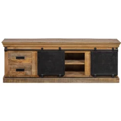 Mangohoutonline Mangohouten TV Meubel Portland 200 cm Mahom