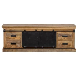 Mangohoutonline Mangohouten TV Meubel Portland 240 cm Mahom