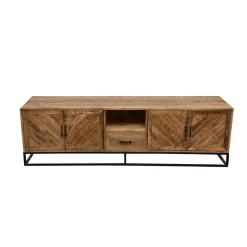 Mangohoutonline Mangohouten TV Meubel Reno 200 cm met 1 lade Mahom