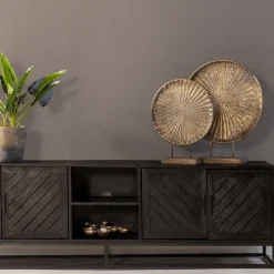 Mangohoutonline Mangohouten TV Meubel Reno Black 200 cm Mahom