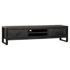Mangohoutonline Mangohouten TV meubel Stockton Black 180 cm Mahom