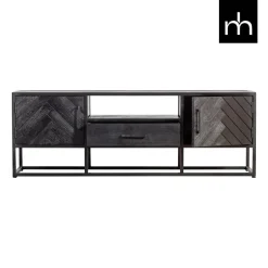 Mangohoutonline Mangohouten TV Meubel Toronto Black 145 cm Mahom