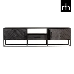 Mangohoutonline Mangohouten TV Meubel Toronto Black 180 cm Mahom