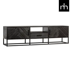 Mangohoutonline Mangohouten TV Meubel Toronto Black 180 cm Mahom
