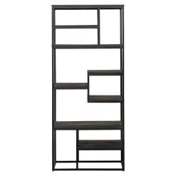 Mangohoutonline Mangohouten Vakkenkast Chicago Black 80 cm Mahom