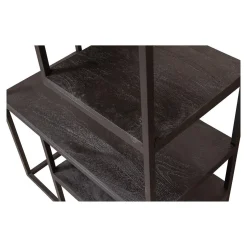 Mangohoutonline Mangohouten Vakkenkast Chicago Black 120 cm Mahom