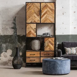 Mangohoutonline Mangohouten Vakkenkast New Haven 90 cm Mahom