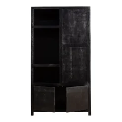 Mangohoutonline Mangohouten Wandkast Phoenix 120 cm Mahom (3 open vakken, 4 deuren)