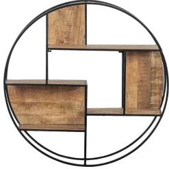 Mangohoutonline Mangohouten Wandrek Rond 100 cm Mahom