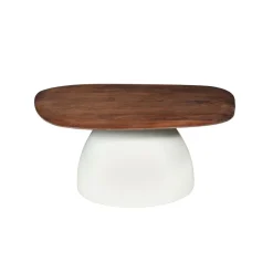 Mangohoutonline Salontafel Anna 87 cm Houten blad Mahom