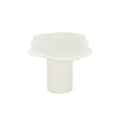 Mangohoutonline Salontafel Organisch Savannah Microcement Cilinderpoot 120 cm Wit Mahom