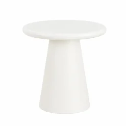Mangohoutonline Salontafel Rond Savannah Microcement 45 cm Wit Mahom