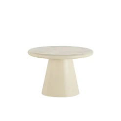 Mangohoutonline Salontafel Rond Savannah Microcement 60 cm Beige Mahom