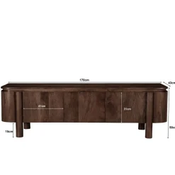 Mangohoutonline TV Meubel Salano Brown 170 cm