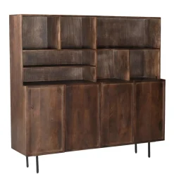 Mangohoutonline Wandkast Elan Brown 180 cm